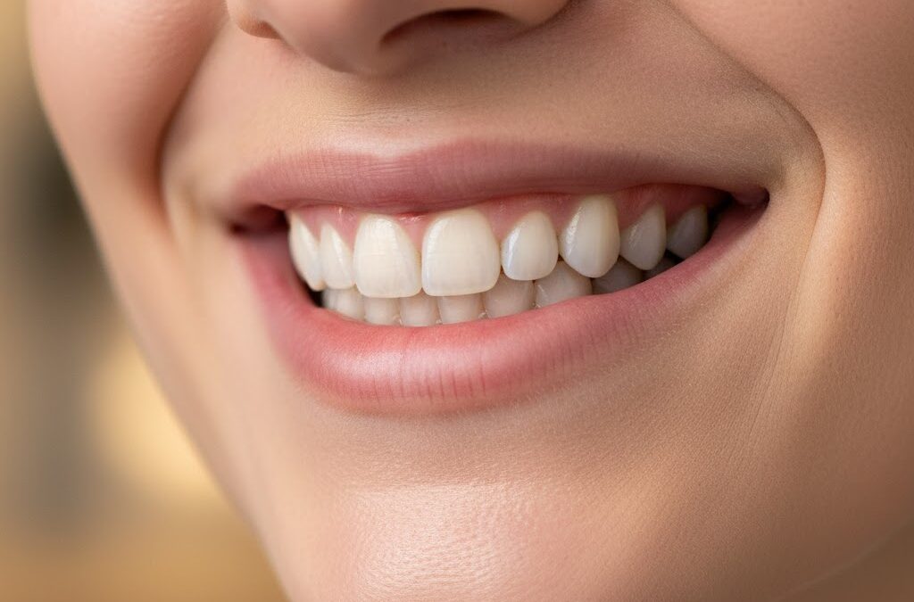 Krwawiące dziąsła spowodowane stanem zapalnym przyzębia, pokazujące zaczerwienienie i krwawienie wokół zębów.