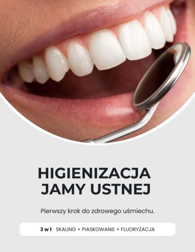 Skaling piaskowanie i fluoryzacja zębów w gabiencie wykonywana jest przez dyplomowaną higienistkę w poznaniu na jezycach
